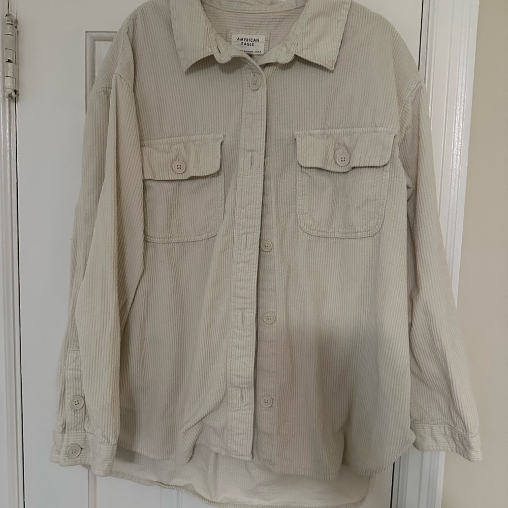 American Eagle Beige Corduroy Shirt